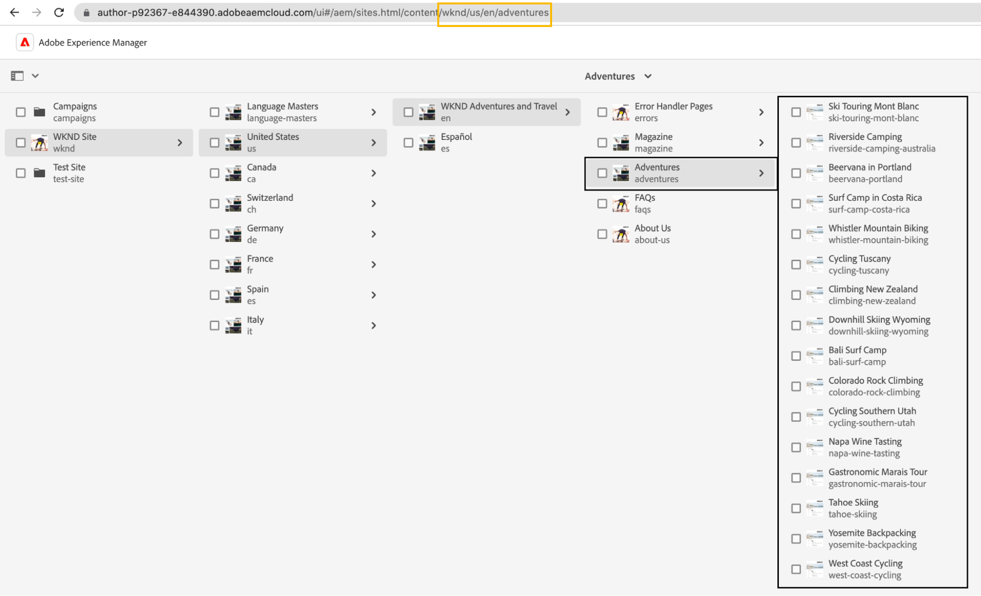 highlighting section of URL that contains folder path