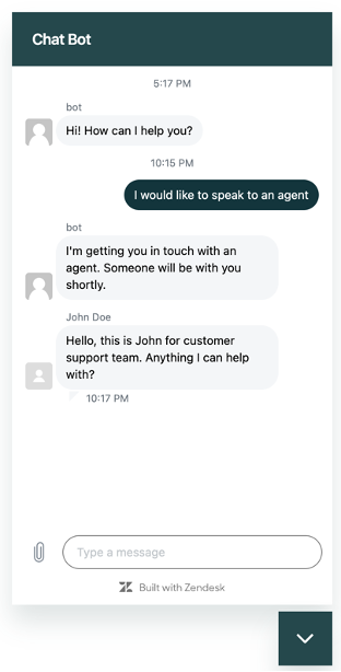 Zendesk Live Agent Bot Responses