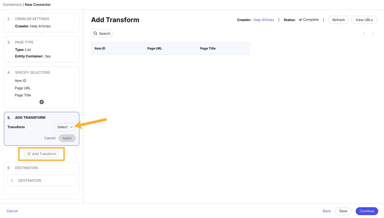 Add a transform