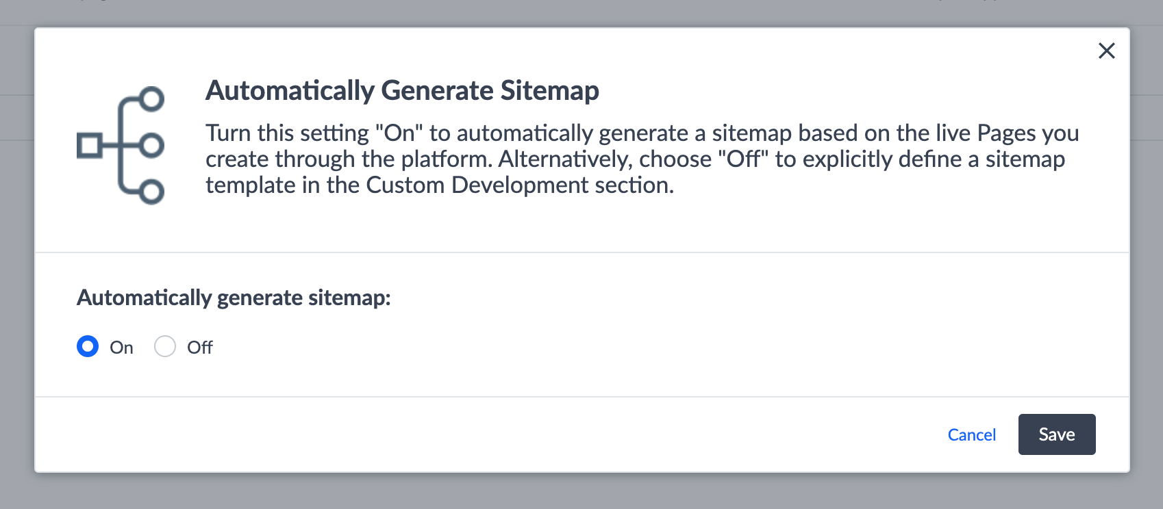 Automatically generate sitemap