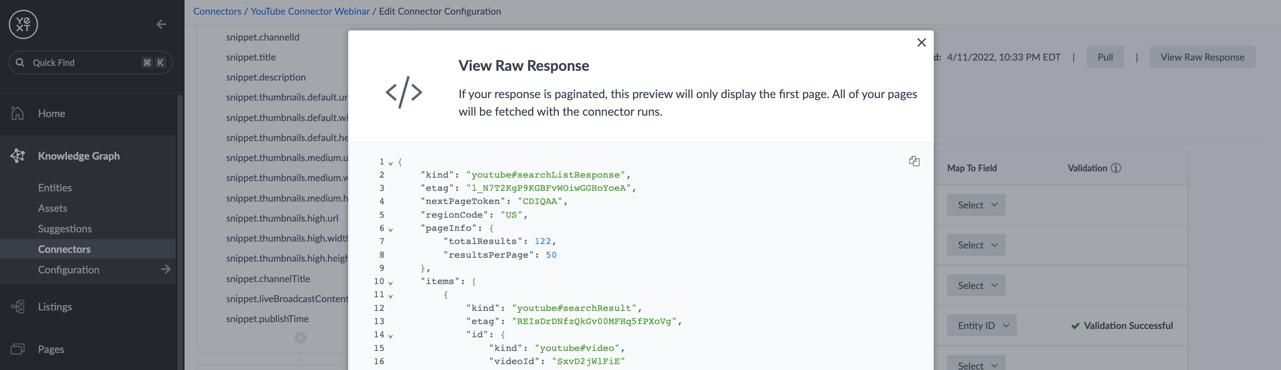 view raw response