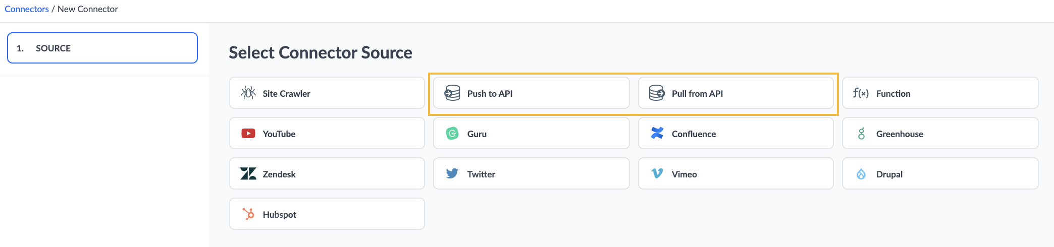 API Connector Sources