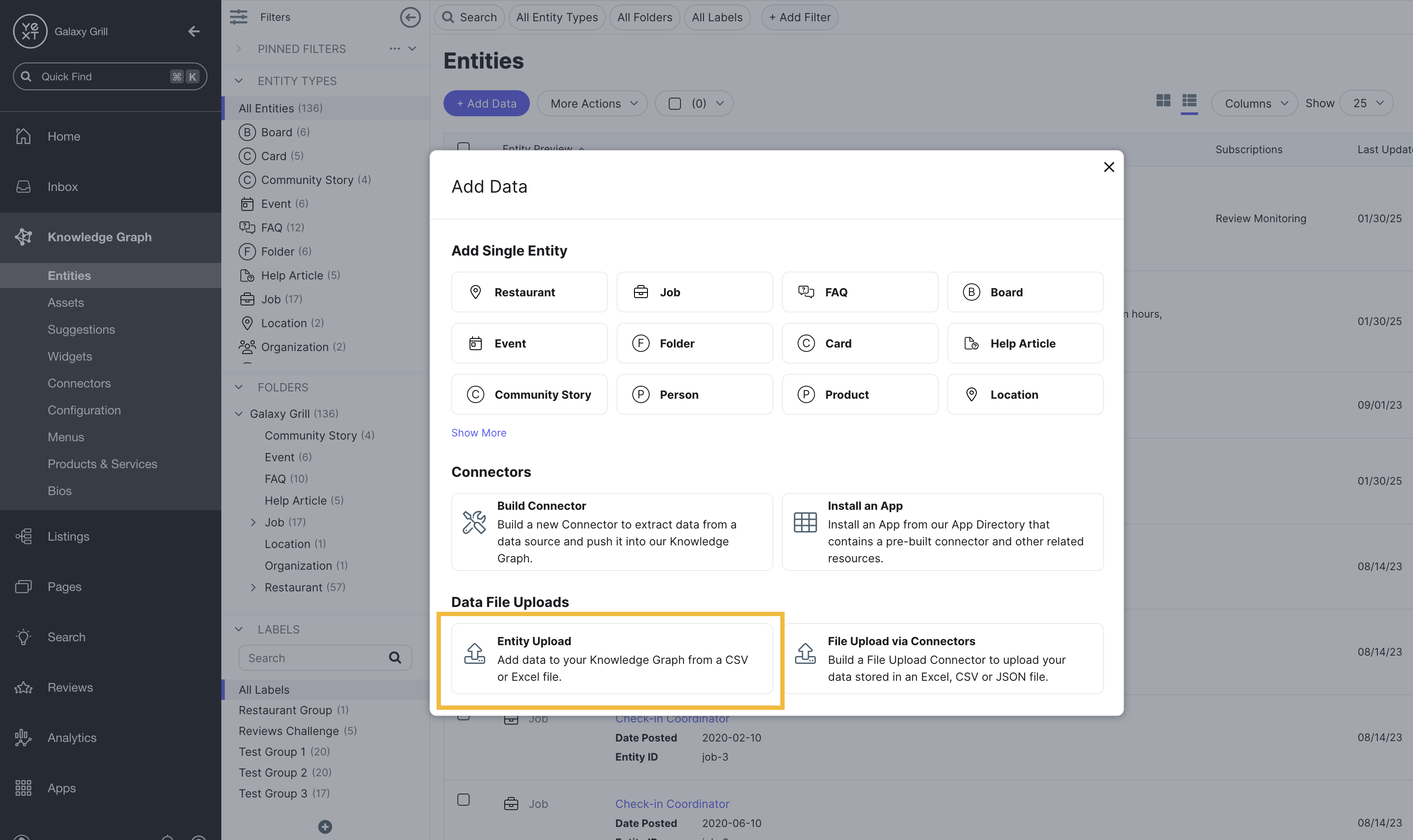 Click Add Data