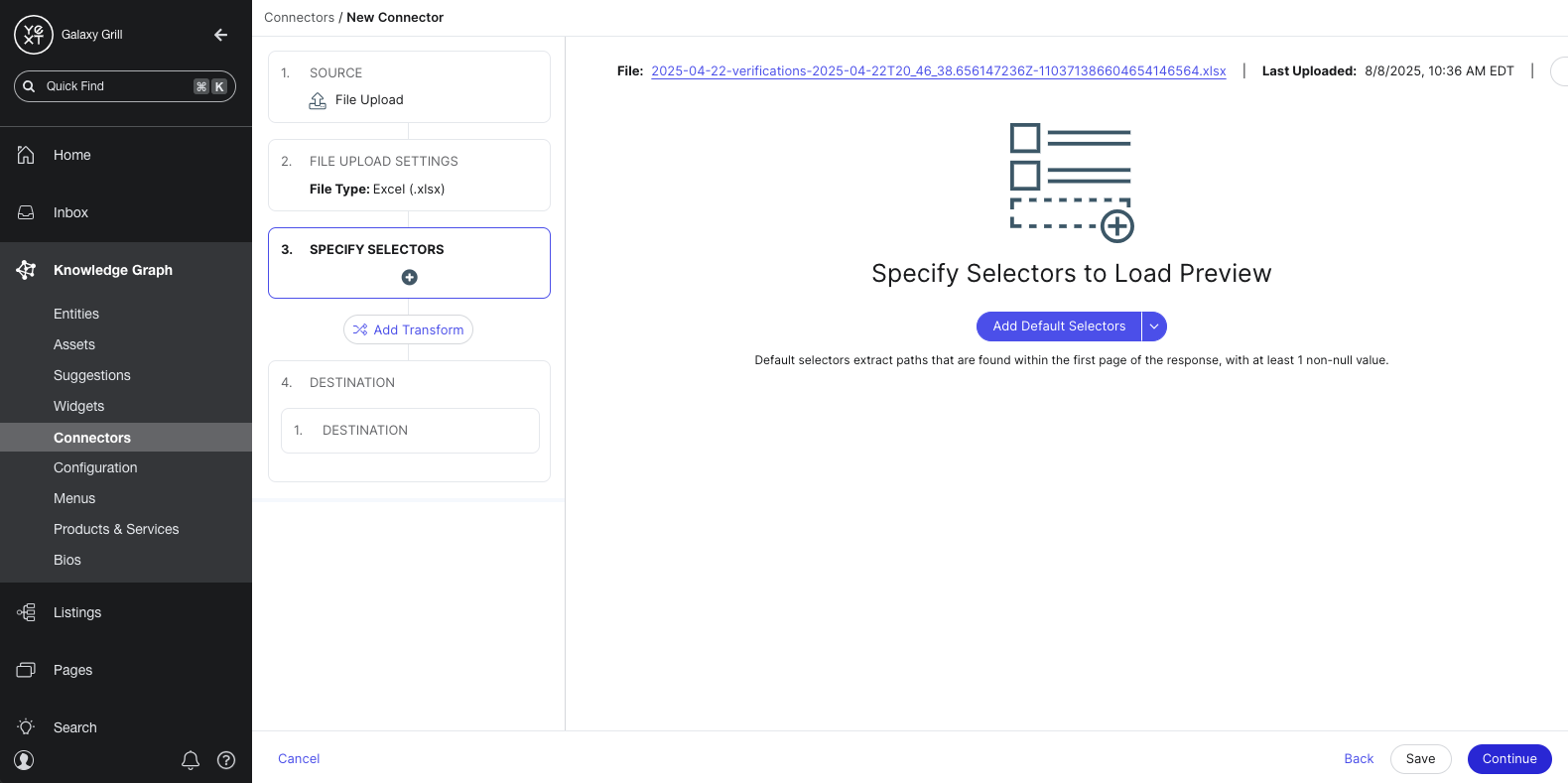 Add selectors