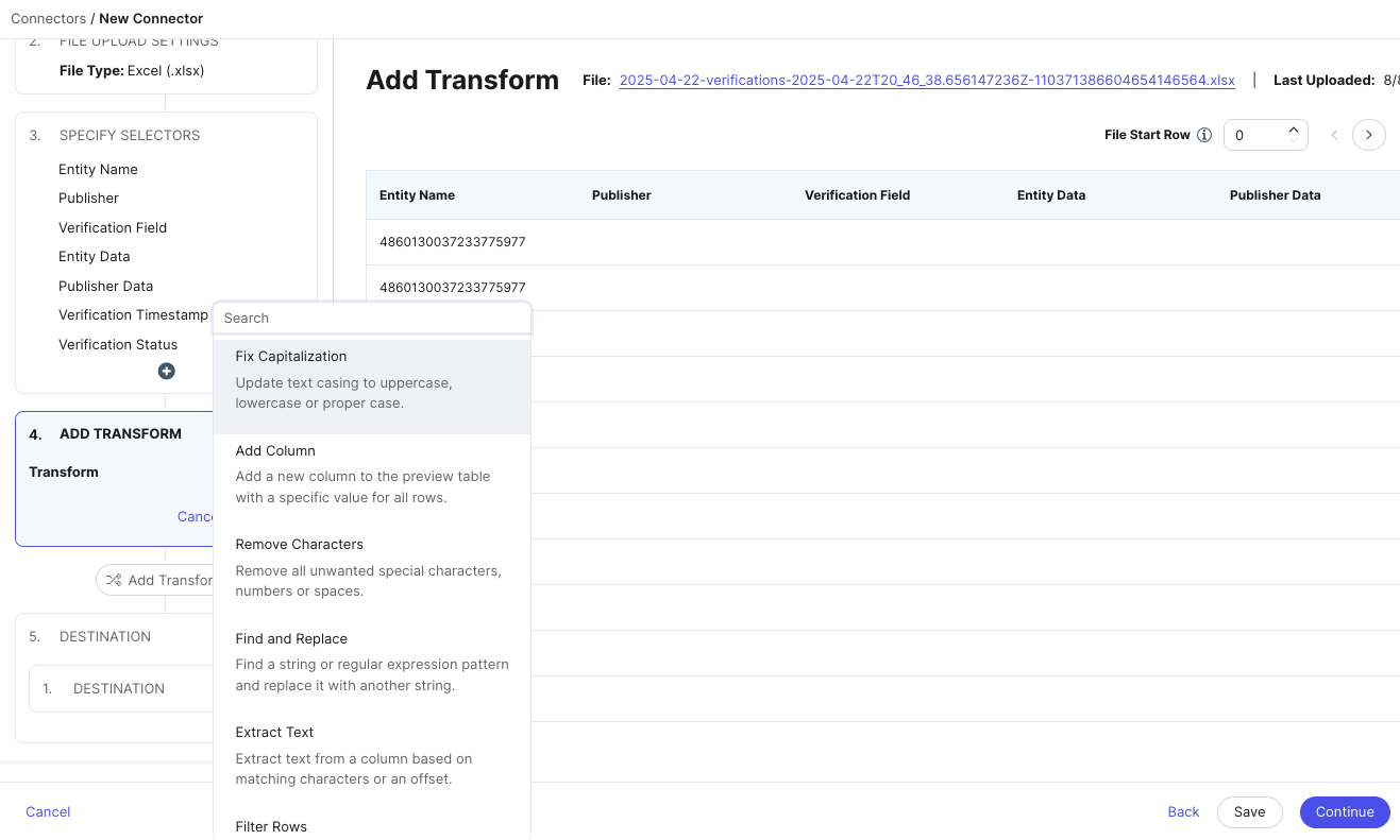 Add transforms