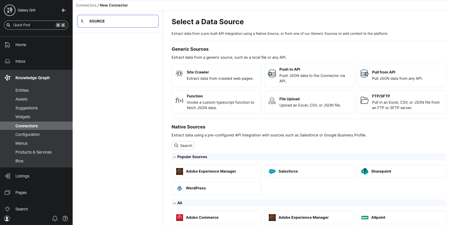 Choose a data source
