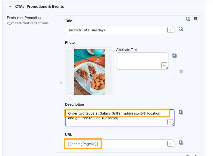 Embedded field example