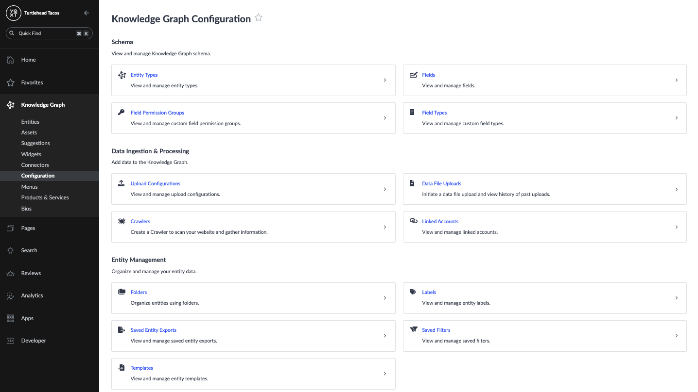 Click Configuration to expand the Configuration menu