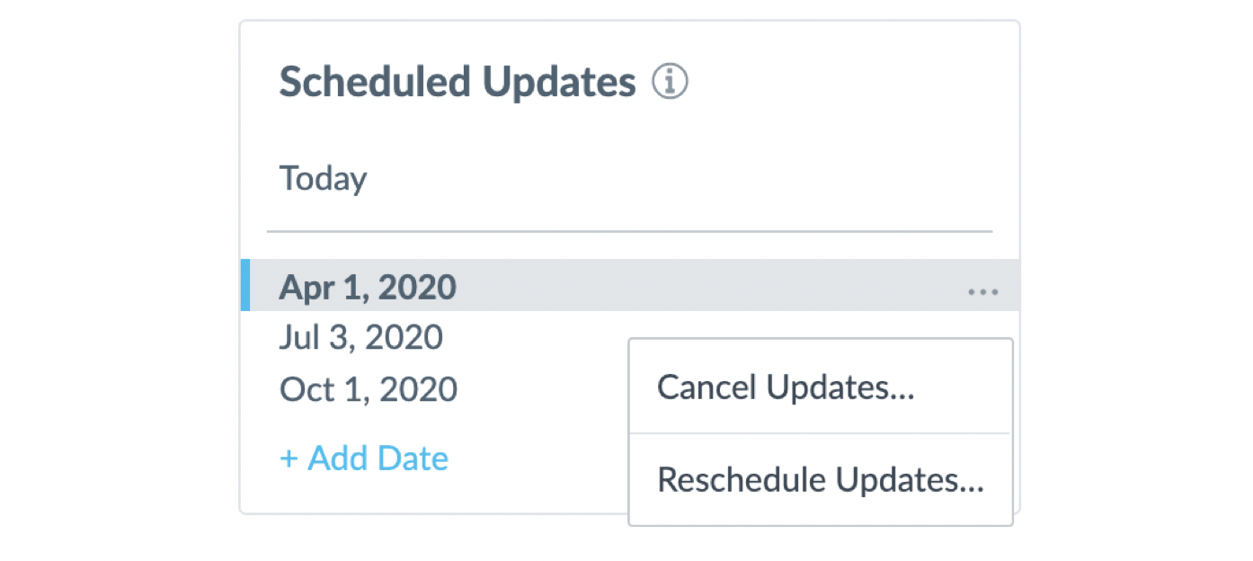module cancel or reschedule update