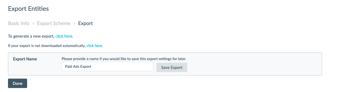 how to save export