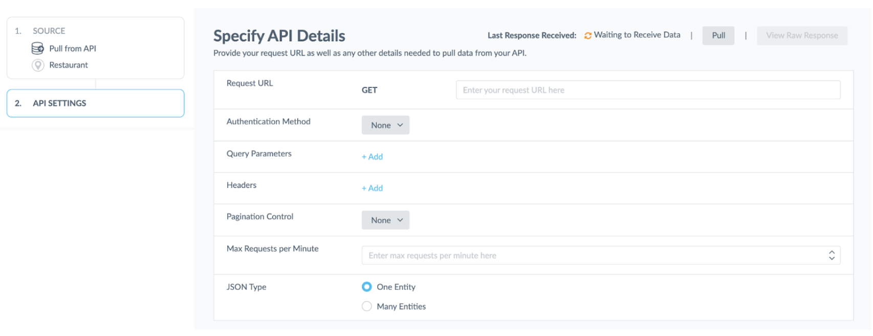 api settings