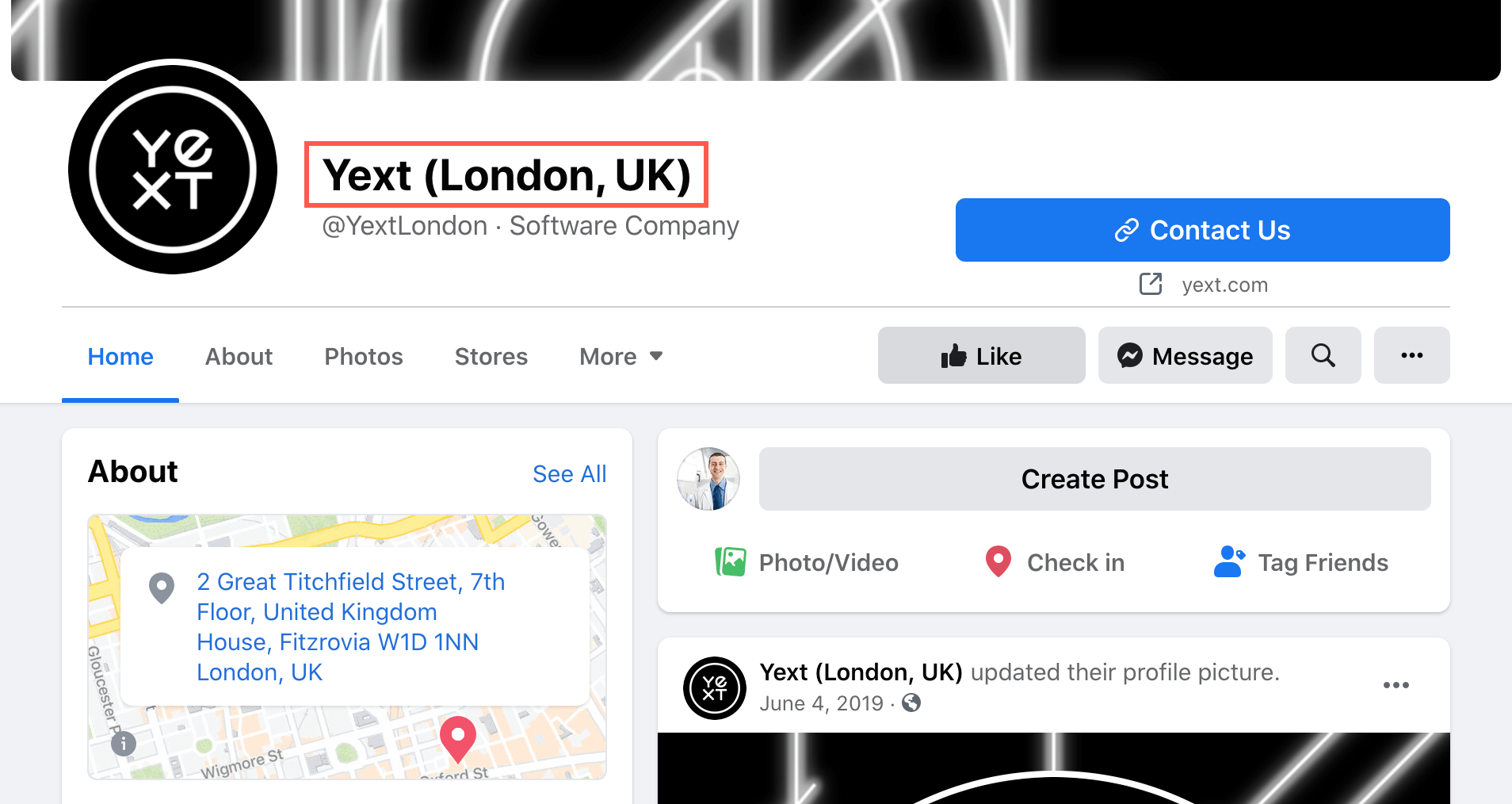 facebook location descriptor