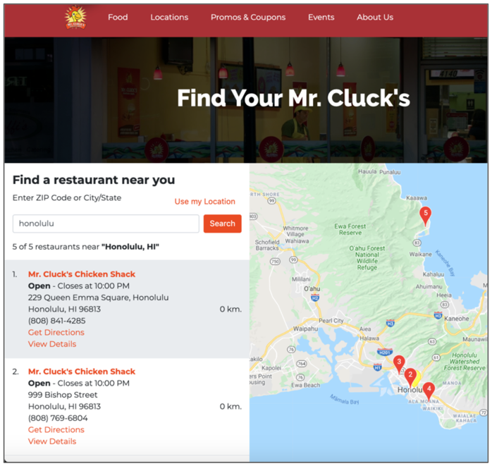 Example Finder Page