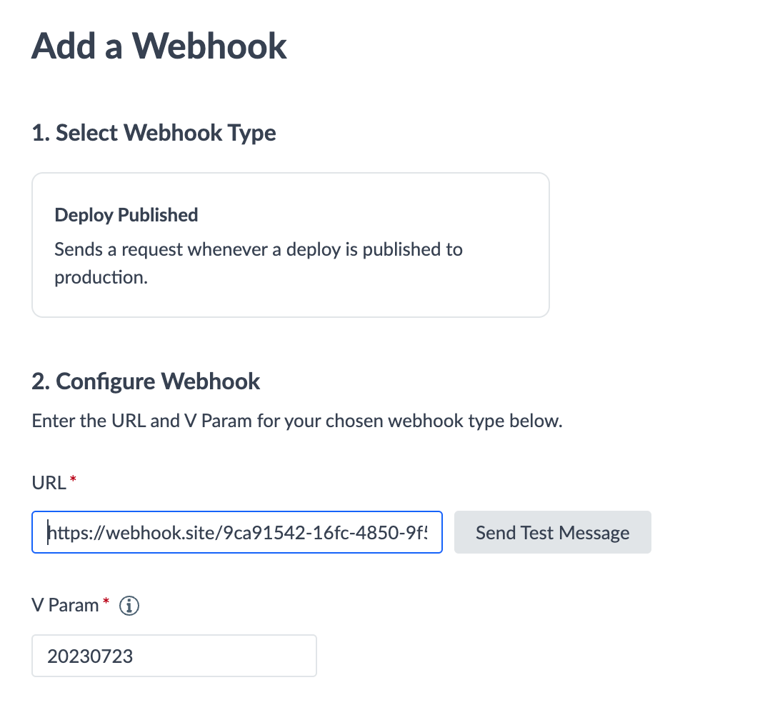 webhook configuration