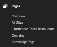 Pages tabs