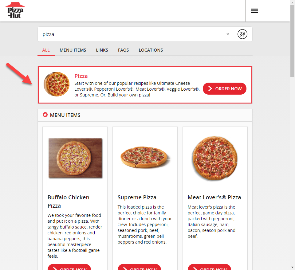 Pizza Banner Example