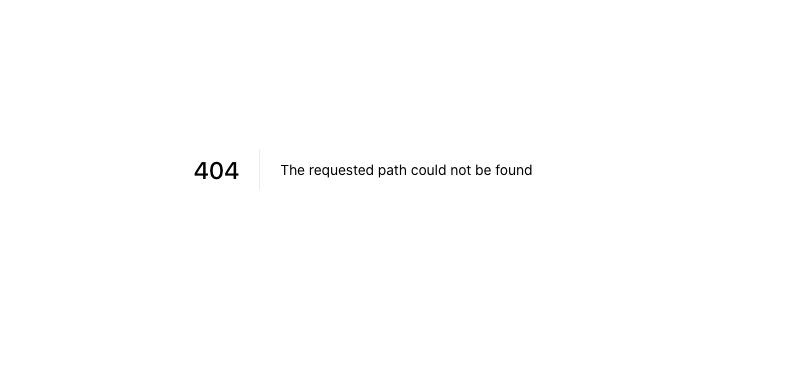Results page with 404 error
