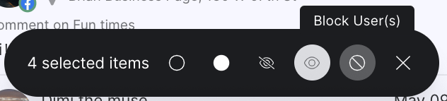 Block users in bulk via comments and dms