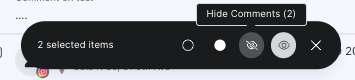 Hide comments in bulk