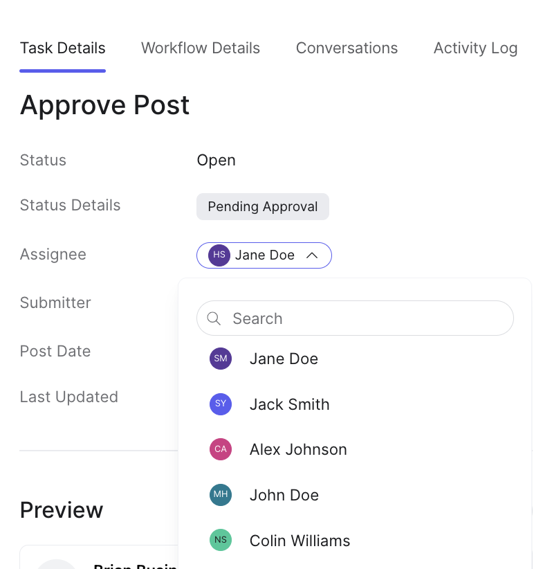 add an assignee to a task