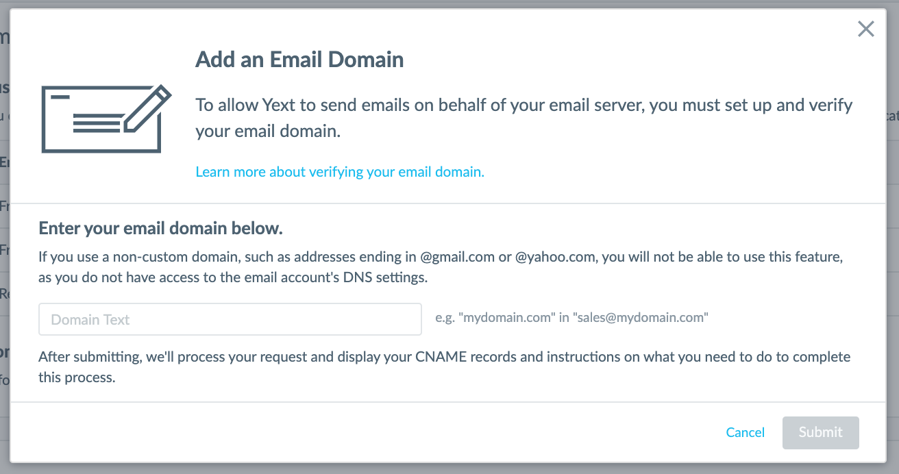 Añadir dominio de correo electrónico